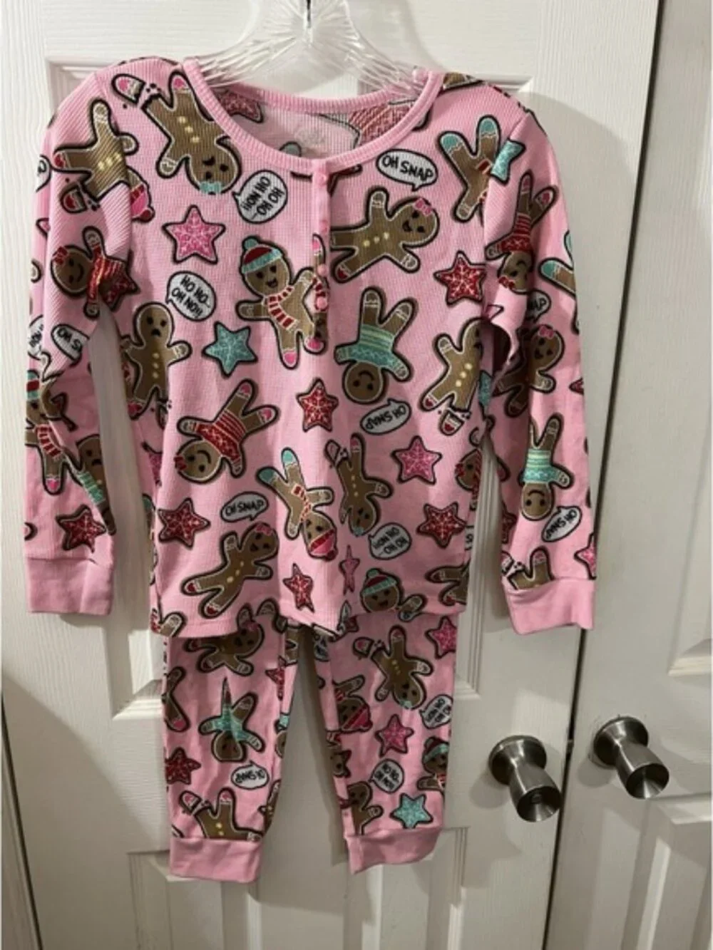 Justice Gingerbread Pajama Set Holiday Size 8 NWOT